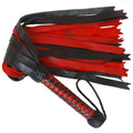 Real Genuine Cowhide Leather Flogger | 25 Falls Red and Black | Heavy Duty Thick Tails – Leather Bond