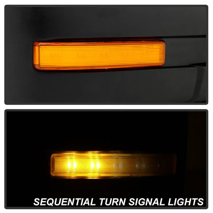 SPYDER xTune 07-14 Ford F-150 Heated Amber Seq LED Signal OEM Pwr Mirrors (Pair) (MIR-03FF07-G2-PW-RAM-SET) 9943171