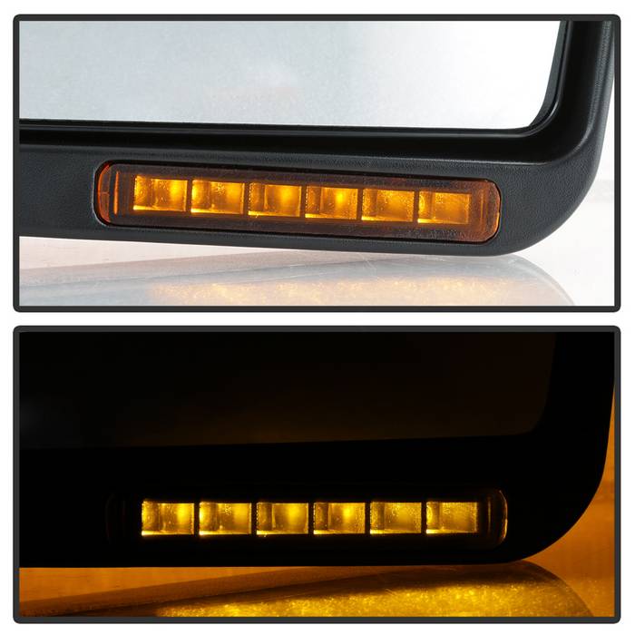 SPYDER xTune 07-14 Ford F-150 Heated Amber Seq LED Signal OEM Pwr Mirrors (Pair) (MIR-03FF07-G2-PW-RAM-SET) 9943171