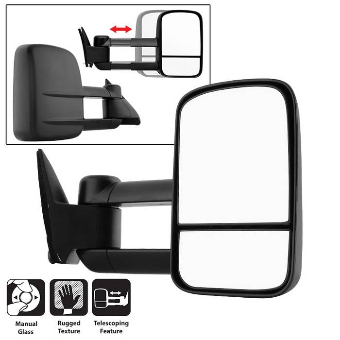 SPYDER Xtune Chevy C10 88-98 Manual Extendable Manual Adjust Mirror Right MIR-CCK88-MA-R 9932861