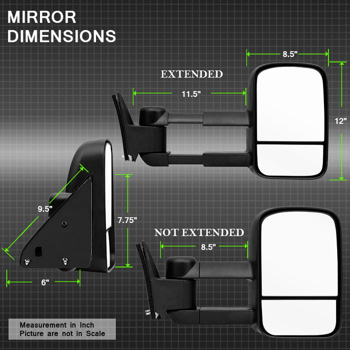 SPYDER Xtune Chevy C10 88-98 Manual Extendable Manual Adjust Mirror Right MIR-CCK88-MA-R 9932861
