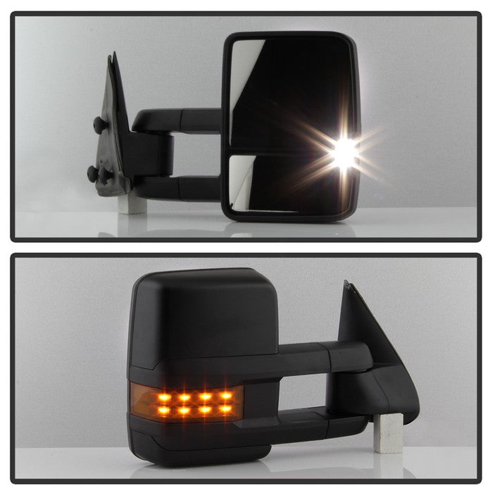 SPYDER xTune Chevy Silverado 03-06 G2 Heated Amber LED Signal Telescoping Mirrors MIR-CS03S-G2-PWH-AM-SET 9936685