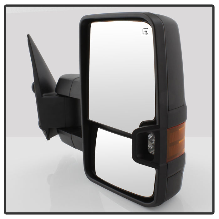 SPYDER xTune Chevy Silverado 03-06 G2 Heated Amber LED Signal Telescoping Mirrors MIR-CS03S-G2-PWH-AM-SET 9936685