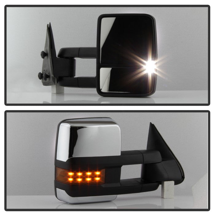 SPYDER xTune Chevy Silverado 03-06 Heated Amber Signal Telescoping Mirrors Chrome MIR-CS03S-G3C-PWH-AM-SET 9936753