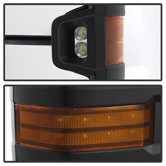 SPYDER xTune Chevy Silverado 99-02 G2 Heated Amber LED Signal Telescoping Mirrors MIR-CS99S-G2-PWH-AM-SET 9936678