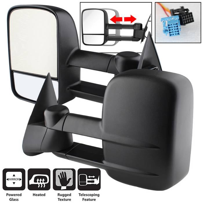 SPYDER xTune 03-07 Chevy Silverado 1500HD/2500/3500 Extendable - Power Heated Mirrors MIR-CSIL03-PW-SET 9935763
