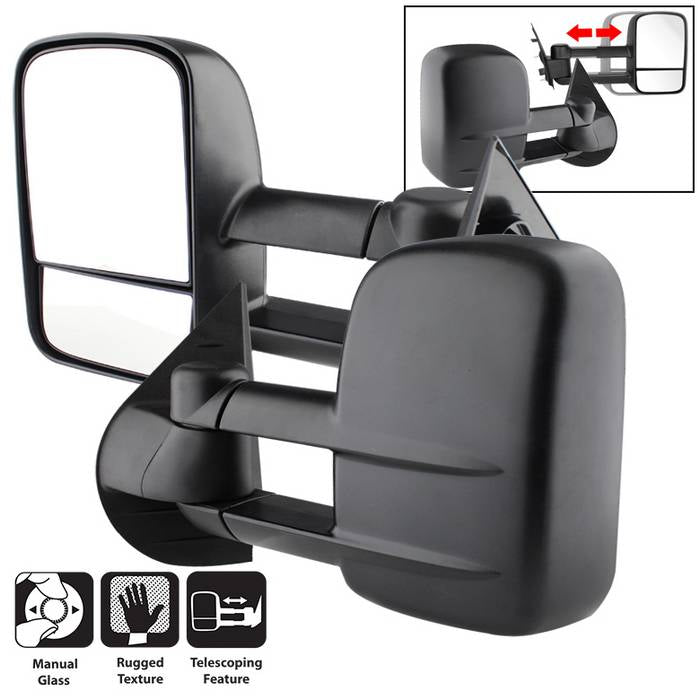 SPYDER Xtune Chevy Silverado 07-12 L&R Manual Extendable Manual Adjust Mirror MIR-CSIL07-MA-SET 9935626