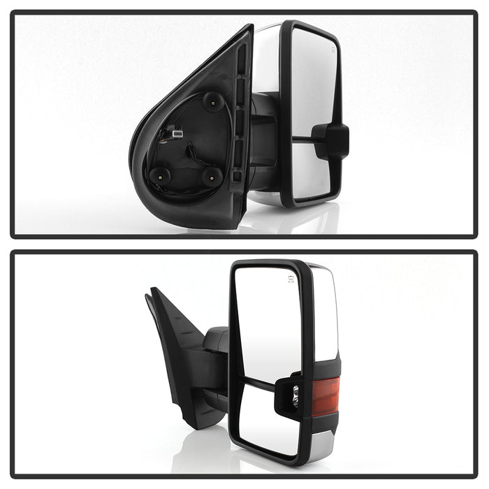 SPYDER xTune Chevy Silverado 07-13 Heated Amber LED Signal Mirrors Chrome MIR-CSIL07S-G3C-PWH-AM-SET 9936760