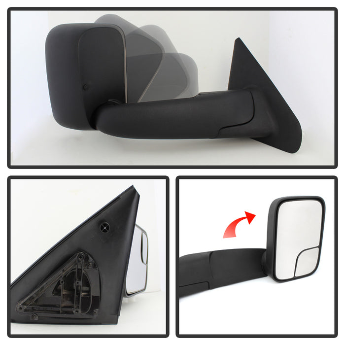 SPYDER Xtune Dodge Ram 02-09 Manual Extendable Manual Adjust Mirror Right MIR-DRAM02-MA-R 9925108