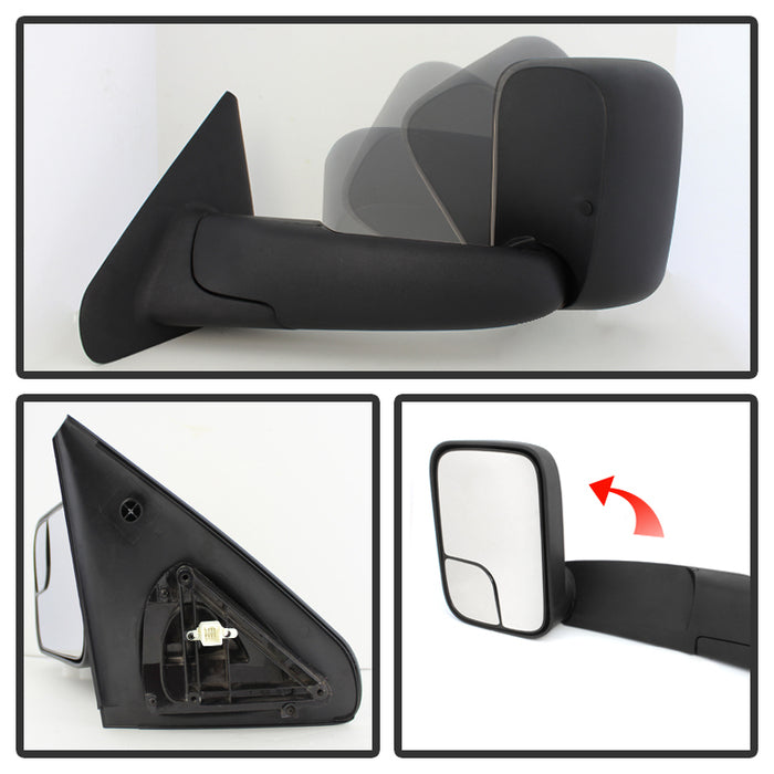 SPYDER Xtune Dodge Ram 02-09 Manual Extendable Power Heated Adjust Mirror Left MIR-DRAM02-PW-L 9925115