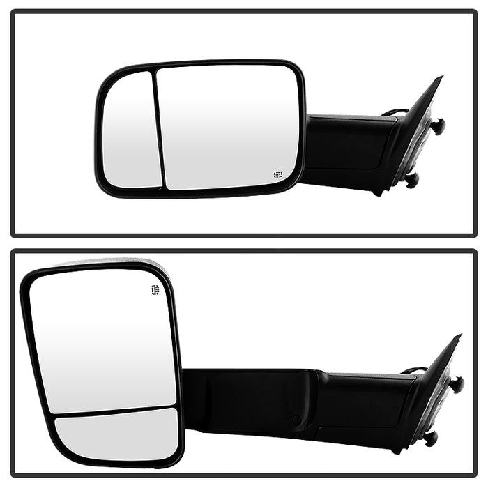 SPYDER Xtune Dodge Ram 1500 09-12 Extendable Heated Adjust Mirror Black HoUSing Left MIR-DRAM09S-PWH-L 9935596