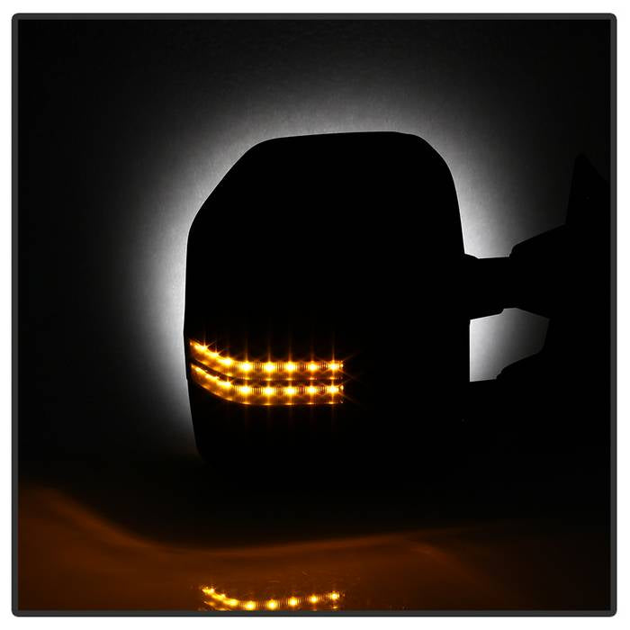 SPYDER xTune 08-15 Ford F-250 SD Heated Adj LED Signal Power Mirror - Smk (MIR-FDSD08S-G4-PW-RSM-SET) 9943126