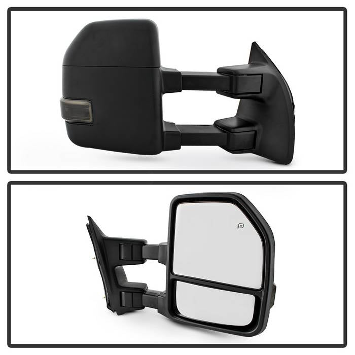 SPYDER xTune 08-15 Ford F-250 SD Heated Adj LED Signal Power Mirror - Smoke (MIR-FDSD08S-G4-PW-SM-SET) 9943096