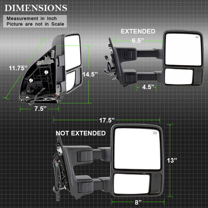 SPYDER xTune 08-14 Ford SuperDuty Power Heated Adjust Mirror - Right (MIR-FDSD08S-PW-AM-R) 9933158