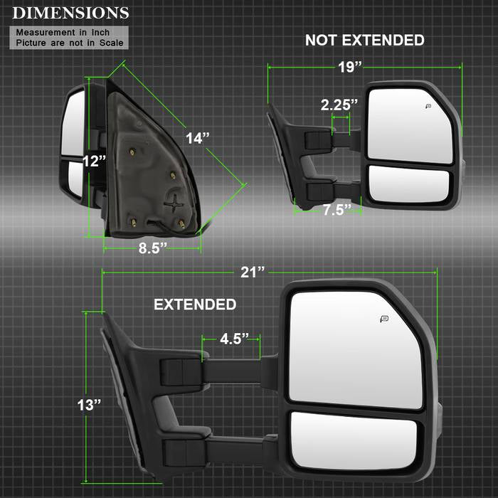 SPYDER xTune 99-07 Ford Super Duty Heated LED Signal Power Mirrors - Smk (Pair) (MIR-FDSD99S-G4-PW-SM-SET) 9943102