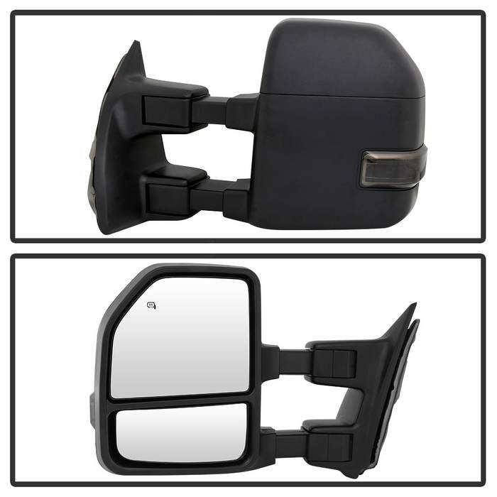 SPYDER xTune 99-07 Ford Super Duty Heated LED Signal Power Mirrors - Smk (Pair) (MIR-FDSD99S-G4-PW-SM-SET) 9943102