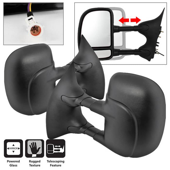 SPYDER Xtune Ford Superduty 02-07 L&R Manual Extendable Power Adjust Mirror MIR-FDSD99S-PW-SET 9935664