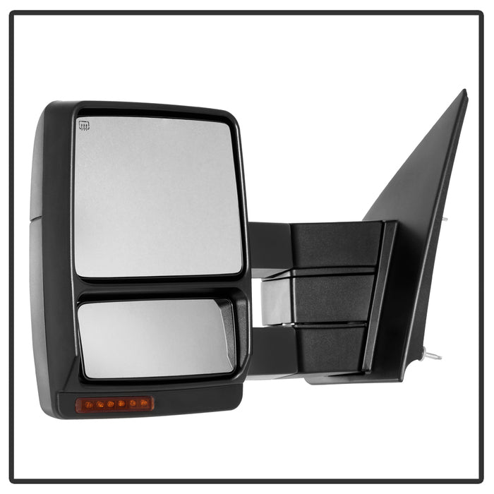 SPYDER xTune 04-14 Ford F-150 Heated Amber LED Signal Telescoping Mirror (Pair) (MIR-FF15009S-PWH-AM-SET) 9937644