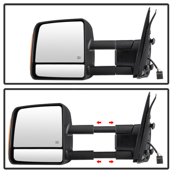 SPYDER xTune 07-14 Toyota Tundra Heated Amber LED Signal Telescoping Mirror - Right (MIR-TTUN07S-PWH-R) 9937606