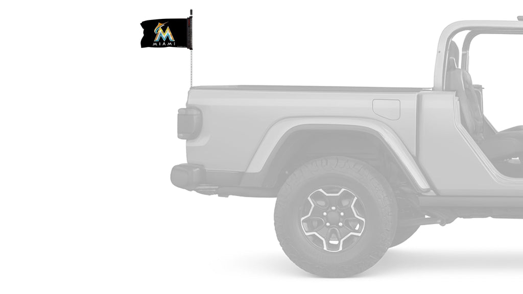 Miami Marlins 11"x17" Forever Wave Flag for Jeep Wrangler LJ 2003-2006