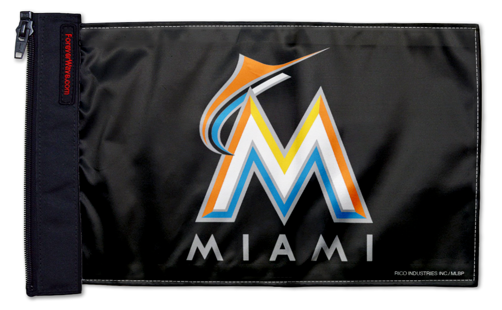 Miami Marlins 11"x17" Forever Wave Flag for Jeep Wrangler LJ 2003-2006