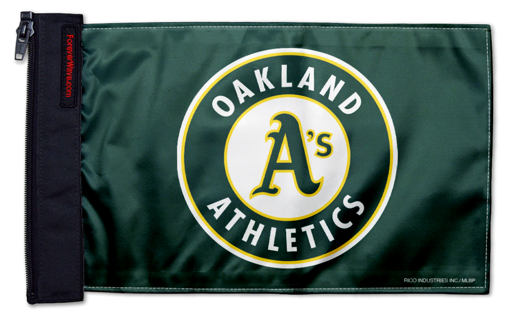 Oakland A's 11"x17" Forever Wave Flag for Jeep Wrangler YJ 1986-1995