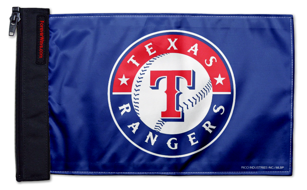 Texas Rangers 11"x17" Forever Wave Flag for Jeep Wrangler TJ 1996-2006