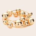 3PCS - Metal Ball Station Stretch Bracelets