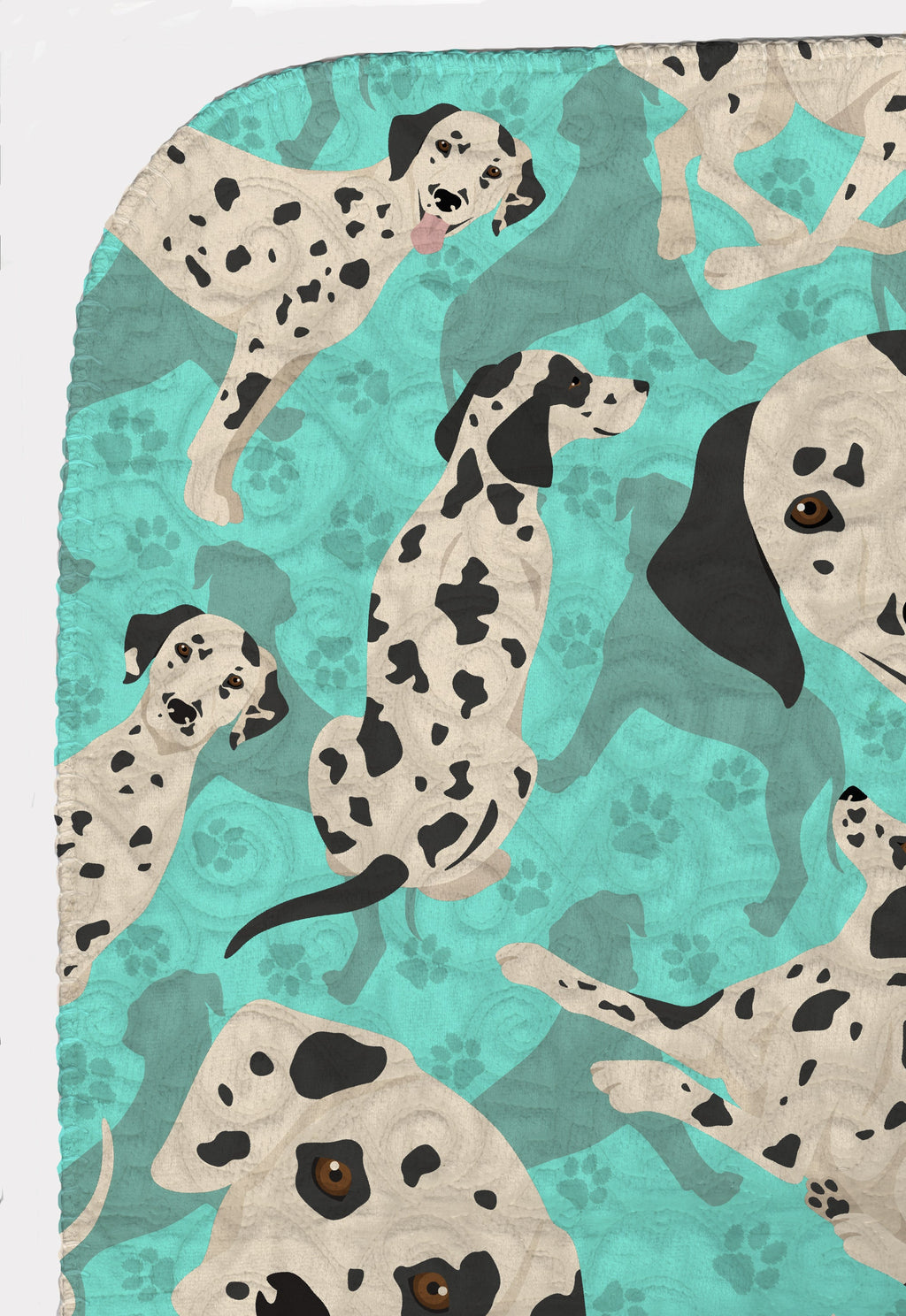 Dalmatian Quilted Blanket 50x60 Artwork Pattern Quilted Throw Blanket for Bed, Couch, Sofa, Soft and Lightweight
