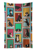 Lots of Bernese Mountain Dog Kitchen Towel Velour Plush Front and Cotton Loop Back Machine Washable