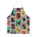 Lots of Black Standard Poodle Apron Cooking Kitchen Server Baking Crafts Gardening for Adult Women Men, Unisex, Large, Multicolor