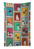 Lots of Jack Russell Terrier Kitchen Towel Velour Plush Front and Cotton Loop Back Machine Washable