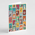 Lots of Old English Sheepdog Greeting Cards Pack of 8 Blank Cards with Envelopes Whimsical A7 Size 5x7