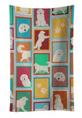 Lots of Great Pyrenees Kitchen Towel Velour Plush Front and Cotton Loop Back Machine Washable