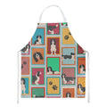 Lots of Black and White English Springer Spaniel Apron Cooking Kitchen Server Baking Crafts Gardening for Adult Women Men, Unisex, Large, Multicolor