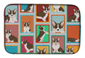 Lots of Brindle Cardigan Corgi Dish Drying Mat Absorbent Dish Drying Mat Pad for Kitchen Counter Dish Drainer Mat for Countertop, 14 x 21", Multicolor