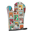 Lots of Brindle Cardigan Corgi Oven Mitt Heat Resistant Thick Oven Mitt for Hot Pans and Oven, Kitchen Mitt Protect Hands, Cooking Baking Glove