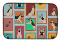 Lots of Black and Silver German Shepherd Dish Drying Mat Absorbent Dish Drying Mat Pad for Kitchen Counter Dish Drainer Mat for Countertop, 14 x 21", Multicolor