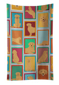 Lots of Golden Retriever Kitchen Towel Velour Plush Front and Cotton Loop Back Machine Washable