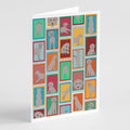 Lots of Grey Labrador Retriever Greeting Cards Pack of 8 Blank Cards with Envelopes Whimsical A7 Size 5x7