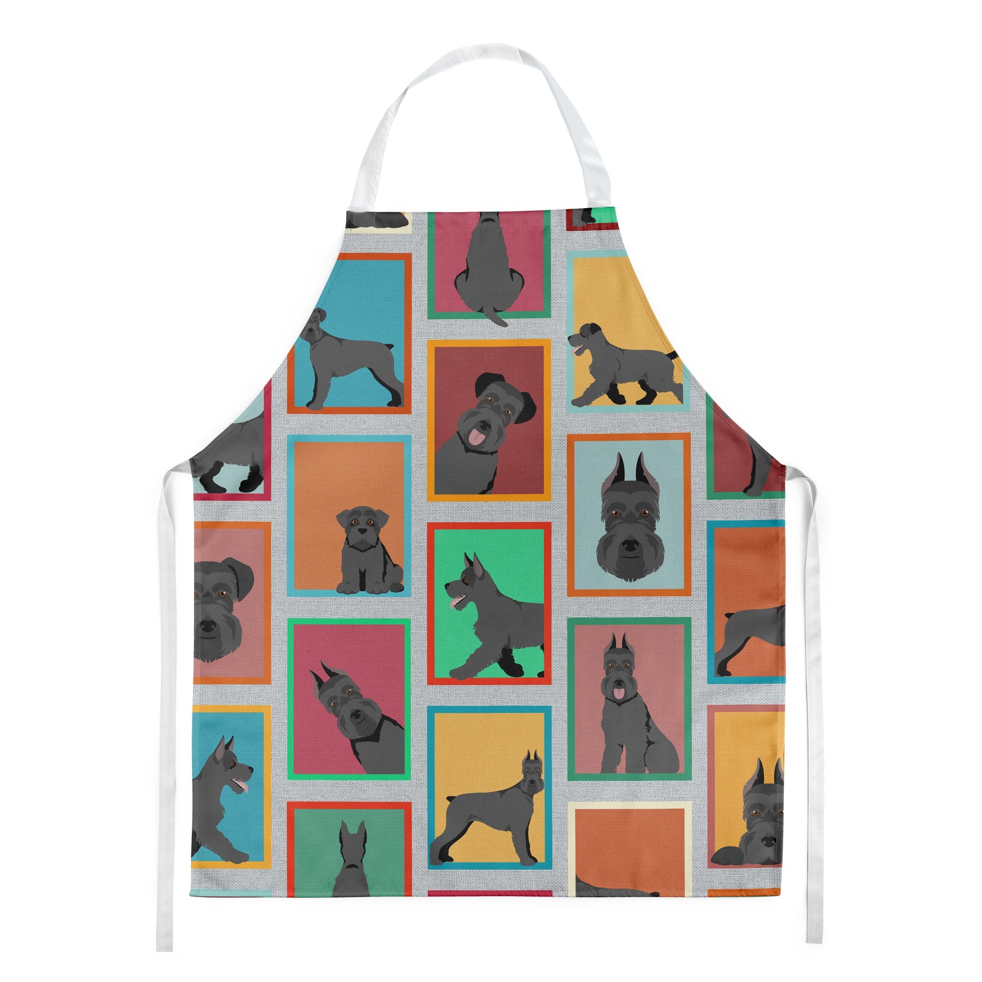 Lots of Black Schnauzer Apron Cooking Kitchen Server Baking Crafts Gardening for Adult Women Men, Unisex, Large, Multicolor