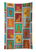 Lots of Red Yorkie Kitchen Towel Velour Plush Front and Cotton Loop Back Machine Washable