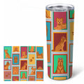 Lots of Red Yorkie Stainless Steel Skinny Tumbler 20 oz Vacuum Double Walled Reusable Insulated Travel Cup