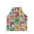 Lots of Red Border Collie Apron Cooking Kitchen Server Baking Crafts Gardening for Adult Women Men, Unisex, Large, Multicolor