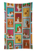 Lots of Blenheim Cavalier Spaniel Kitchen Towel Velour Plush Front and Cotton Loop Back Machine Washable