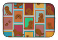 Lots of Ruby Cavalier Spaniel Dish Drying Mat Absorbent Dish Drying Mat Pad for Kitchen Counter Dish Drainer Mat for Countertop, 14 x 21", Multicolor