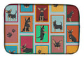 Lots of Black and Tan Chihuahua Dish Drying Mat Absorbent Dish Drying Mat Pad for Kitchen Counter Dish Drainer Mat for Countertop, 14 x 21", Multicolor