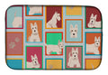 Lots of Wheaten Scottish Terrier Dish Drying Mat Absorbent Dish Drying Mat Pad for Kitchen Counter Dish Drainer Mat for Countertop, 14 x 21", Multicolor