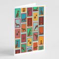 Lots of Red Doberman Pinscher Greeting Cards Pack of 8 Blank Cards with Envelopes Whimsical A7 Size 5x7