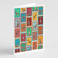 Lots of Fawn Italian Greyhound Greeting Cards Pack of 8 Blank Cards with Envelopes Whimsical A7 Size 5x7